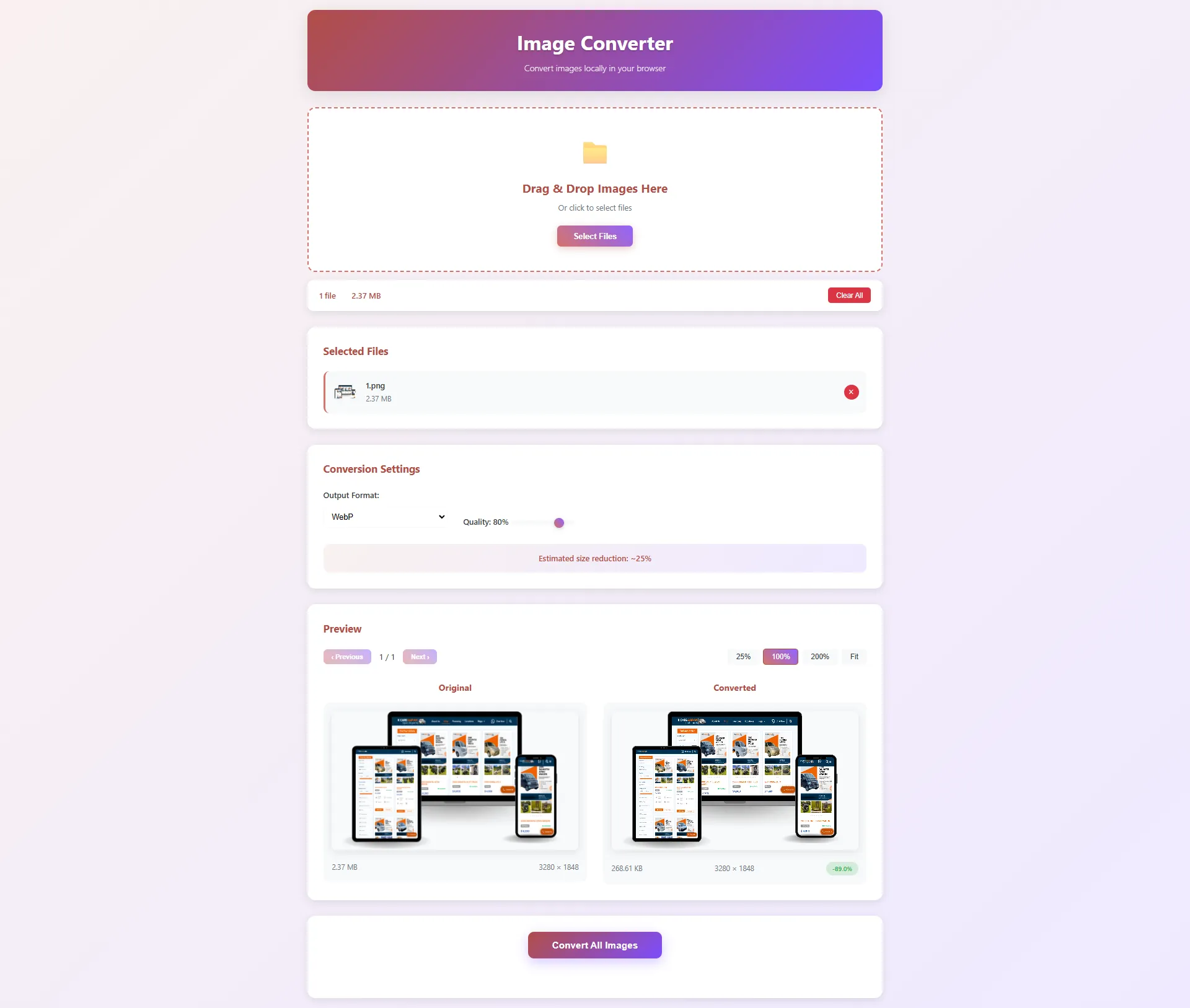 Bulk Image Converter Preview